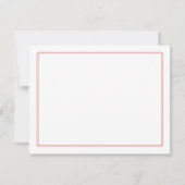Monogram Heet Cacao Rode Rand Kerst Stationery Notitiekaartje (Achterkant)