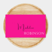 Monogram Heet Roze Elegant Vrouwelijk Minimalist Visitekaartje