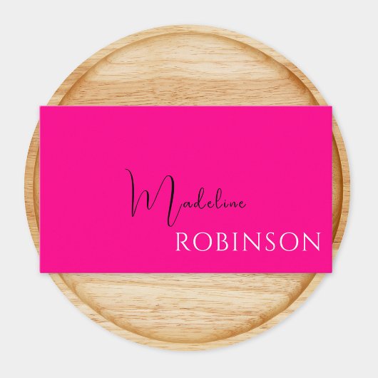 Monogram Heet Roze Elegant Vrouwelijk Minimalist Visitekaartje