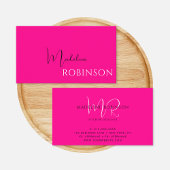 Monogram Heet Roze Elegant Vrouwelijk Minimalist Visitekaartje