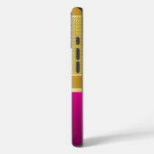 Monogram Heet Roze en Goud Netwerk Case-Mate iPhone Case (Achterkant / Links)