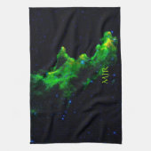 Monogram, heks Head Nebula afbeelding diepte Theedoek (Verticaal)