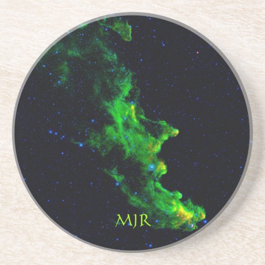 Monogram, heks Head Nebula afbeelding voor kosmisc Zandsteen Onderzetter (Voorkant)