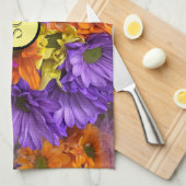 Monogram helder bloemendesserviette handdoek (Quarter Fold)