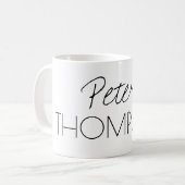 Monogram helder en schoon koffiemok (Voorkant links)