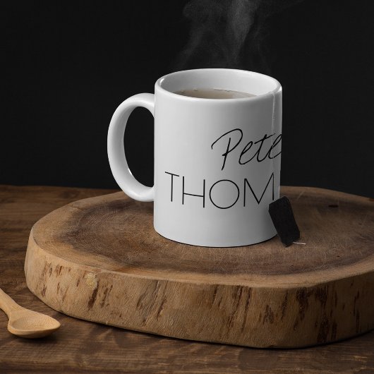 Monogram helder en schoon koffiemok
