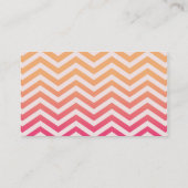 MONOGRAM helder ombre chevron patroon roze sinaasa Visitekaartje (Achterkant)
