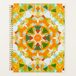 Monogram Helder Sinaasappel Groene Ster Terug naar Planner