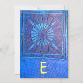 MONOGRAM, helderblauw, geel Aankondiging (Voorkant)