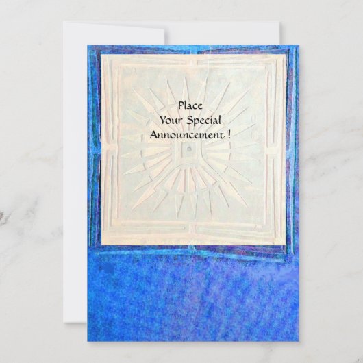 MONOGRAM, helderblauw, geel Aankondiging (Achterkant)