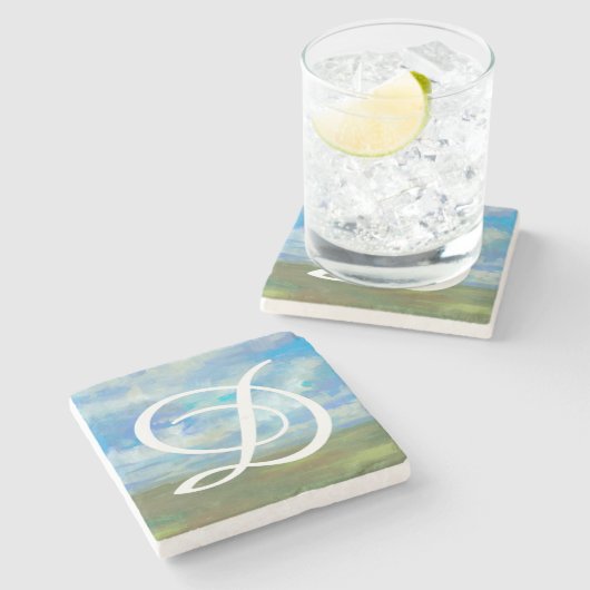 Monogram | Helderdag II Stenen Onderzetter (Zijkant)