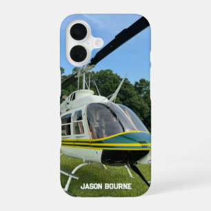 Monogram Helikopter Foto, Cool & Stijlvolle Luchtv iPhone 16 Hoesje