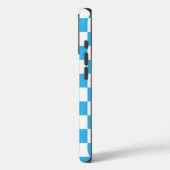 Monogram Hemelblauw Wit Geruit patroon Case-Mate iPhone Case (Achterkant / Links)
