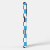 Monogram Hemelblauw Wit Geruit patroon Case-Mate iPhone Case (Achterkant / Rechts)