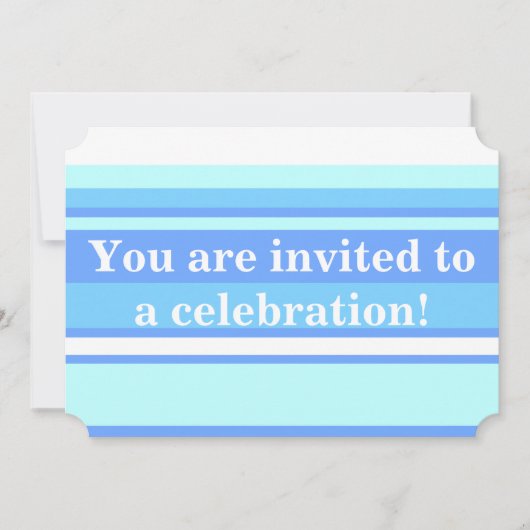 Monogram hemelblauwe strepen kaart (Voorkant)