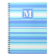 Monogram hemelblauwe strepen