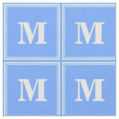 Monogram hemelblauwe strepen stof (Close Up)