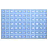 Monogram hemelblauwe strepen stof (Fat Quarter)