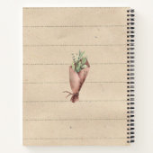 Monogram Herbalist gardener Cool Rustische planten Notitieboek (Achterkant)