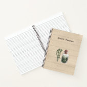 Monogram Herbalist gardener Cool Rustische planten Notitieboek (Binnen)