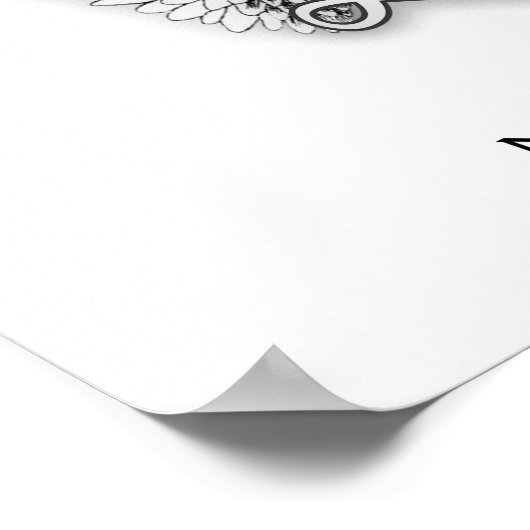 Monogram herdenkingshuldebrief L Poster (Hoek)