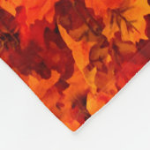 Monogram herfst Alle bladeren Fleece Deken (Hoek)