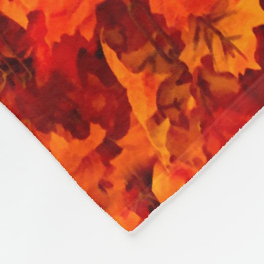 Monogram herfst Alle bladeren Fleece Deken (Hoek)