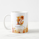 Monogram Herfst gebladerte letter I Koffiemok (Links)