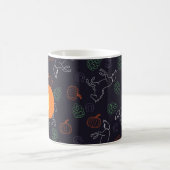 Monogram herfst Halloween Paard Patroon Koffiemok (Center)