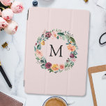 Monogram Herfst Herfst Roos Bloemenkrans iPad Pro Cover<br><div class="desc">Introductie van onze Monogram Herfst Autumn Roos Flower Floral Wreath iPad Air Cover. Met waterverf illustratie van de bloemstukken en bladeren arrangement,  voeg  natuur charme aan uw electronische collectie. Het kan een geweldig cadeau zijn voor  natuur esthetische liefhebbers.</div>