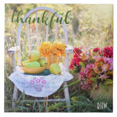 Monogram, Herfst Herfst Wildflowers Keramische Teg Tegeltje (Voorkant)