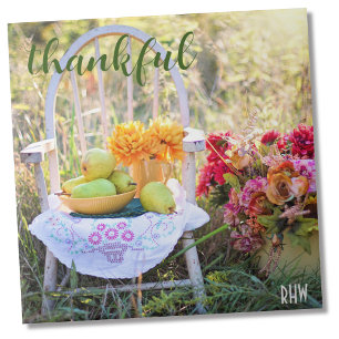 Monogram, Herfst Herfst Wildflowers Keramische Teg Tegeltje
