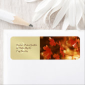 Monogram Herfst Leaf Bruiloft Retouradres Label (Insitu)