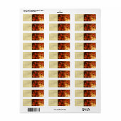 Monogram Herfst Leaf Bruiloft Retouradres Label (Full Sheet)