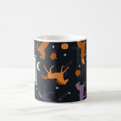 Monogram herfst nacht Halloween Paard Patroon Koffiemok (Center)