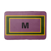 Monogram Herfst Paars Geel Groen Badmat (Voorkant)