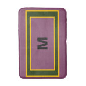 Monogram Herfst Paars Geel Groen Badmat (Voorkant Verticaal)