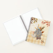 Monogram herfst patroon Natuurlijke textuur artwor Notitieboek (Binnen)
