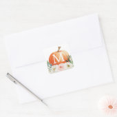 Monogram Herfst Pompoen Envelope Zegels (Envelop)