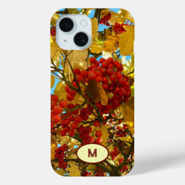 Monogram Herfst RedBerry sinaasappel Kroonfoto - iPhone 16 Hoesje