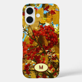 Monogram Herfst RedBerry sinaasappel Kroonfoto - iPhone 16 Hoesje
