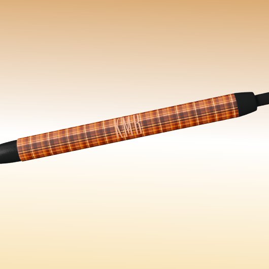 Monogram | Herfst-ruitpatrooninkt Zwarte Inkt Pen