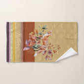 Monogram Herfst thema vos en foliën, aangepast Handdoek (Handdoek)