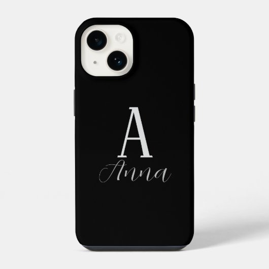 Monogram herfst vibe Hoesje-Mate iPhone Case Hoesje (Achterkant)