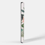 Monogram Herfst Waterverf Rustieke Roze Perzik Blo Case-Mate iPhone Case (Achterkant / Rechts)