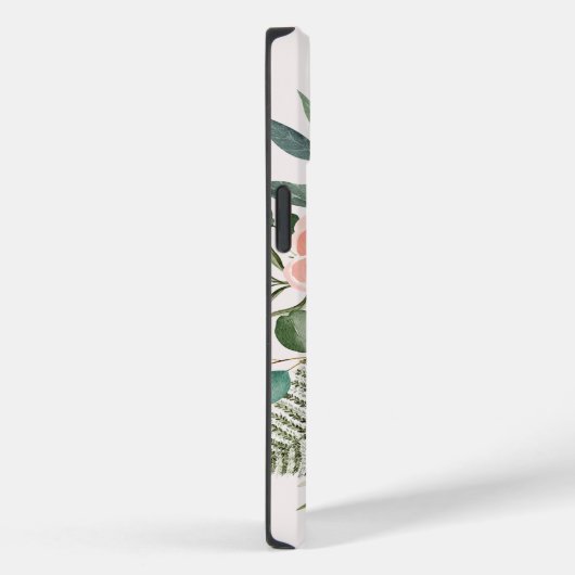 Monogram Herfst Waterverf Rustieke Roze Perzik Blo Case-Mate iPhone Case (Achterkant / Rechts)