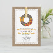 Monogram Herfst Wreath Burlap geïnspireerd door Ho Kaart (Staand voorkant)