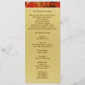 Monogram Herfstblad Huwelijksprogramma Uitnodiging (Achterkant)