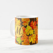 Monogram Herfstbladeren Koffiemok (Voorkant links)