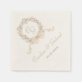 Monogram herfstbruiloft servet (Voorkant)